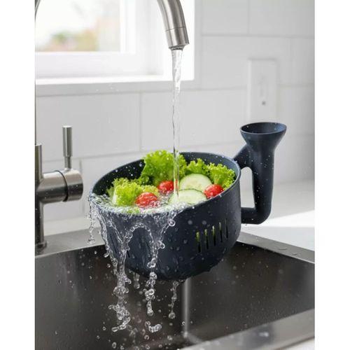Modern Tasarımlı Sebze Yıkama Kabı Süzgeçli Pratik Mutfak Atı
