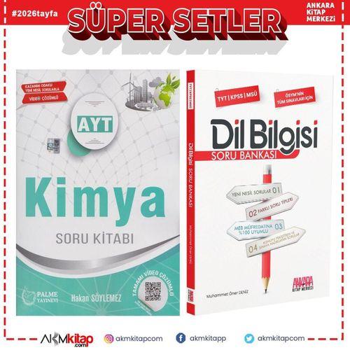 Palme Yayınları AYT Kimya ve AKM Dil Bilgisi Soru Bankası Seti 2 Kitap