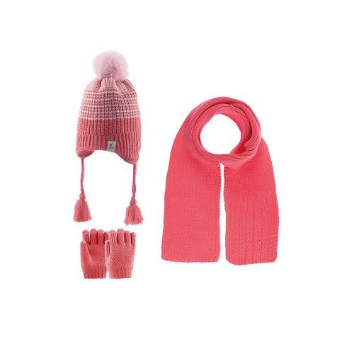 Kitti Kitti Atkı Bere Eldiven Takım 1-4 Yaş 2316003 Koyu Pembe