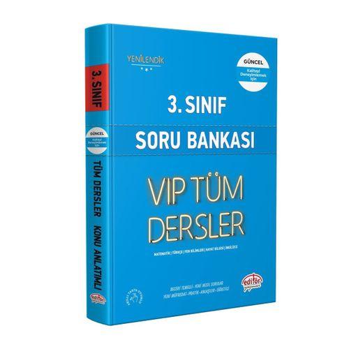 3. Sınıf VİP Tüm Dersler Soru Bankası Editör Yayınları