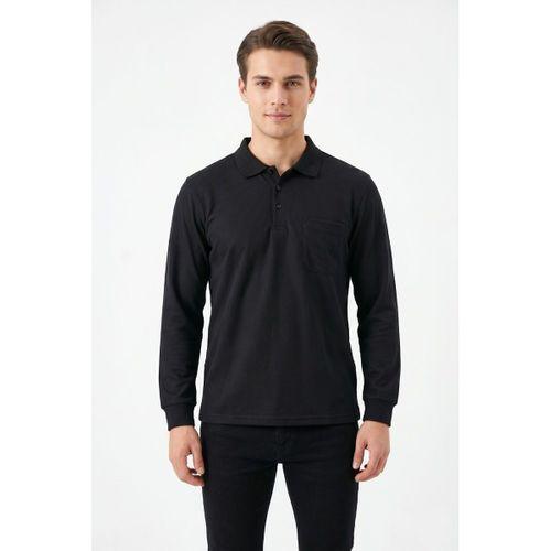 Erkek Büyük Beden Mevsimlik Polo Yaka Cepli Sweatshirt BGL-ST05367