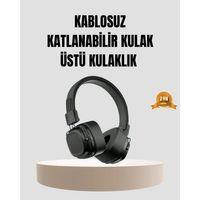 Bluetooth Kablosuz Kulak Üstü Kulaklık Katlanabilir Konforlu Ve Şık Tasarımlı