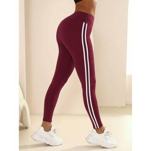 Kadın Yanları çift Beyaz şeritli Dalgıç Tayt