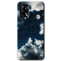 Oppo A74 Kılıf Baskılı Kapak - Gece Gökyüzü + 5D Tam Kaplayan Cam