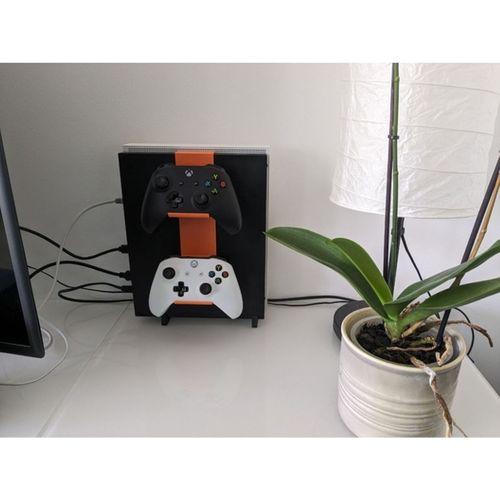 Dikey Xbox One S X İçin Çift Kontrolcü Askısı (Bu ürün Sadece Plastik parçadır - Almadan Önce Soru Sorabilirsiniz)