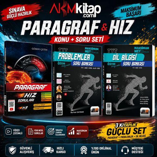 Hız ve Renk TYT Paragraf Dil Bilgisi ile Problemler Soru Bankası Seti 3 Kitap