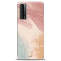 Huawei P Smart 2021 Kılıf HD Baskılı Kılıf - Soft Renkler + Tam Ekran Koruyucu