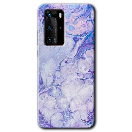 Huawei P40 Pro Kılıf HD Desen Baskılı Arka Kapak - Spots Lilac