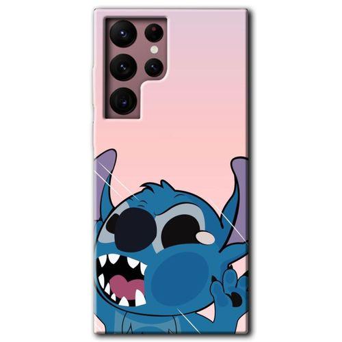 Potkal Hediye Fabrikası Samsung Galaxy S22 Ultra HD Baskılı Kılıf + 9D Tam Ekran Koruyucu - Stitch