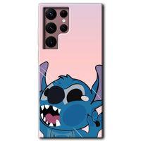 Potkal Hediye Fabrikası Samsung Galaxy S22 Ultra HD Baskılı Kılıf + 9D Tam Ekran Koruyucu - Stitch
