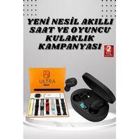 Dijital Göstergeli Kulaklık Ve 7 Kordonlu Akıllı Saat Android Ve İos Uyumlu Uyku Takibi Sesli Görüşme