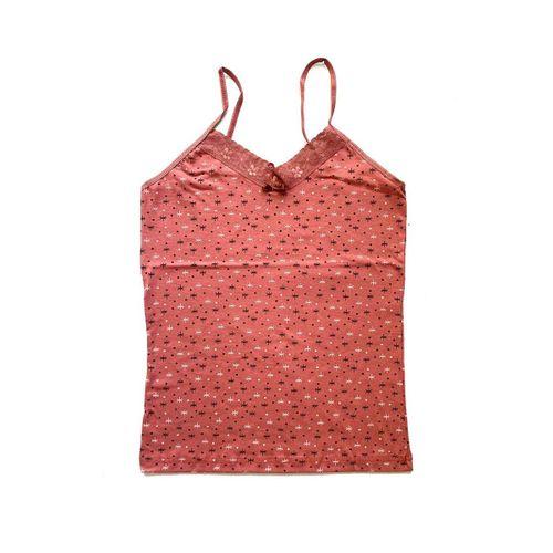 5 Adet Kadın Askılı Desenli Atlet Dantelli Empirme Pamuklu Penye D1-5