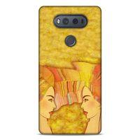 Lopard LG K61 Uyumlu Kılıf Sürreal Yüzler ♀ (16) Kalın Kılıf Desenli