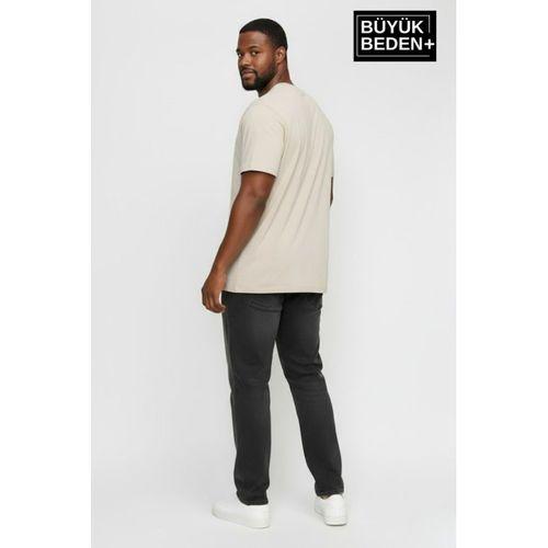 Büyük Beden Erkek Basic Tişört – Pamuklu Düz T-Shirt 3XL-6XL SPR26BTS510