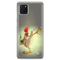 Samsung Galaxy A81 Kılıf Çılgın Tavuk Arka Kapak Koruma Desenli Full Koruyucu