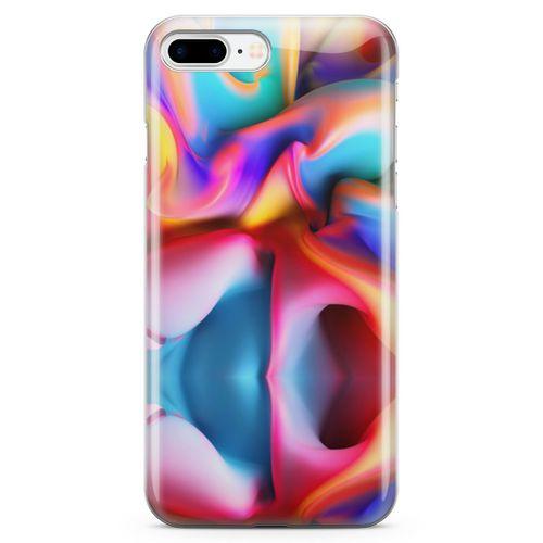 Apple iPhone 7 Plus Kılıf Silikon Boya Arka Kapak Koruma Desenli Full Koruyucu