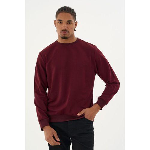 Süperlife Erkek Gri Bisiklet Yaka Ribanalı Regular Fit Sweatshirt spr26swk930