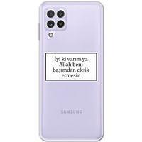 Galaxy A22 Kılıf HD Yazı Baskılı Silikon Arka Kapak - Yazı 11