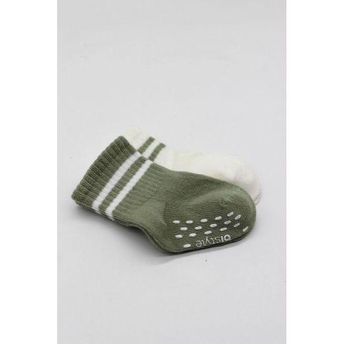 Bistyle Çemberli Kaymaz Soket Çorap 2'Li BS10125 Nil Ekru