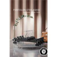 Premium Siyah Pantolon ve Etek Askısı - 18’li Set | Ayarlanabilir Metal Kıskaçlı Lüks Seri  720507