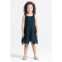 Askılı Vual Emel Yazlık Çocuk Elbise Petrol Ptrl