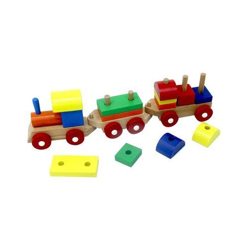 Play Wood Play Wood Eğitici Ahşap Bloklu Bultak Tren 351
