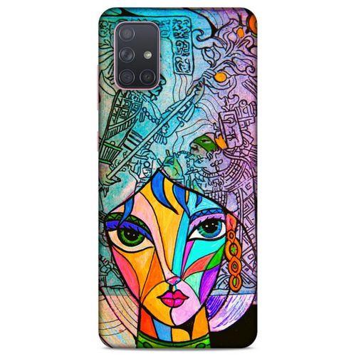 Lopard Samsung Galaxy A71 Uyumlu Kılıf Sürreal Yüzler ♀ (48) Bumper Kılıf Desenli