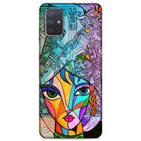 Lopard Samsung Galaxy A71 Uyumlu Kılıf Sürreal Yüzler ♀ (48) Bumper Kılıf Desenli