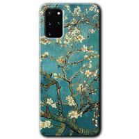 Samsung Galaxy S20 Plus Kılıf HD Desen Baskılı Arka Kapak + Temperli Cam - Almond Blossom