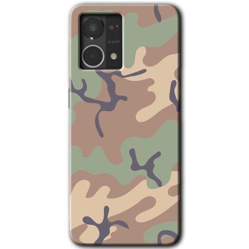 MRCİLETİSİM Oppo Reno 7 4G Kılıf HD Desen Baskılı Arka Kapak+Temperli Cam - Kamuflaj 29