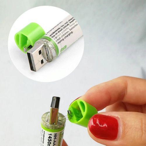 Usb Şarjlı 1450mah Aa 1.2v Lityum Kalem Pil 2’li Set Dönüşümlü Batarya
