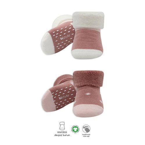 Bi̇style 2'li Havlu Soket Kaymaz Point Gi̇rl 10505 Pudra Pembe