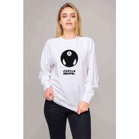 Evangelion ısrafel Baskılı Beyaz Kadın Sweatshirt