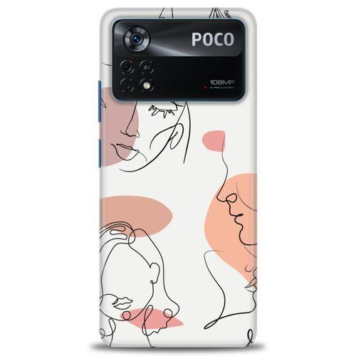 Xiaomi Poco X4 Pro 5G Kılıf HD Baskılı Kılıf - Silüetler + Tam Ekran Koruyucu