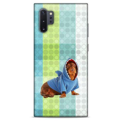 Samsung Galaxy Note 10 Plus Kılıf Köpek Kıyafetleri (43) Thin Fit Kılıf Cocker Kapişonlu Eşofman
