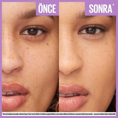 Maybelline New York Fondöten – Saten Mat Bitişli, Amino Asit Pigmentli, 30 Saat Kalıcı, Doğal Kapatma ve Ton Eşitleme