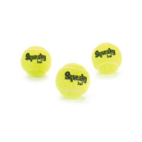 Beeztees Köpek Oyuncağı, Sesli, Tenis Topu, Sarı, 3 Adet, 6,5cm