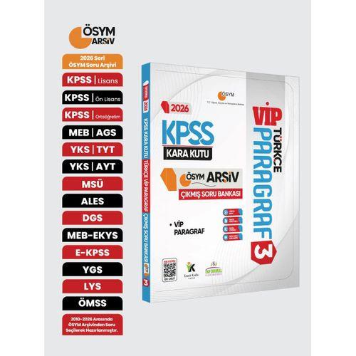 2026 KPSS Türkçenin Kara Kutusu PARAGRAF 3 VİP ÖSYM Çıkmış Soru Havuzu Bankası Dijital Çözümlü