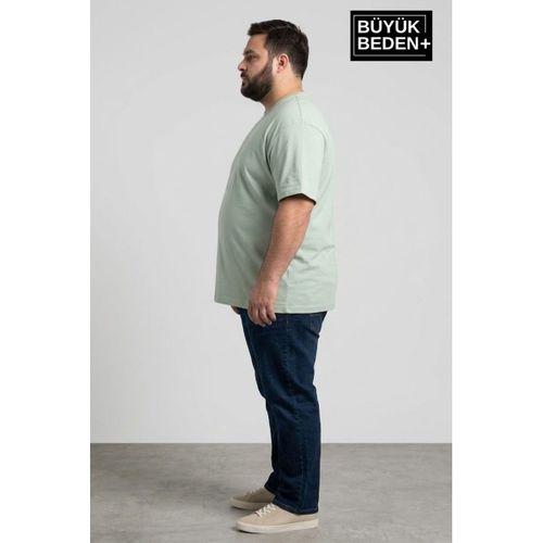 Büyük Beden Erkek Basic Tişört – Pamuklu Düz T-Shirt 3XL-6XL SPR26BTS510