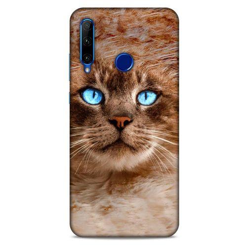 Lopard Huawei Y6P Uyumlu Kılıf Kediler (41) Tank Kılıf Haşin Mavi Göz