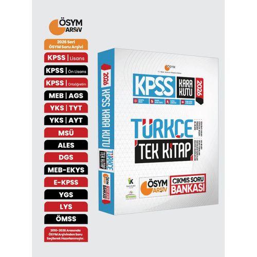 2026 KPSS Kara Kutu Türkçe TEK KİTAP ÖSYM ARŞİV Çıkmış Soru  Bankası Konu Özetli Dijital Çözümlü