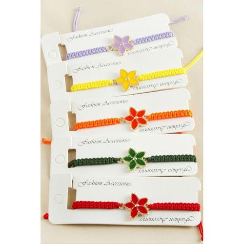 Çiçek Makrome Örgülü Bileklik