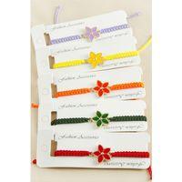 Çiçek Makrome Örgülü Bileklik