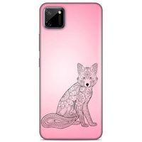 Lopard Oppo Realme C11 Uyumlu Kılıf Tattoo's (42) Rugged Armor Kılıf Pembe Dövme