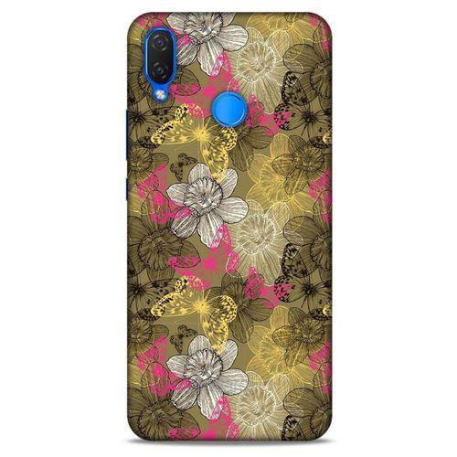 Huawei Psmart 2019 Kılıf Kelebek Etkisi (37) Silicone Cover Beyaz Açık Yeşil