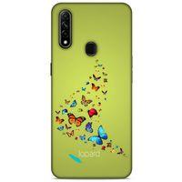 Oppo A31 Kılıf Kelebek Etkisi (48) Bumper Kılıf Pembe Yeşil