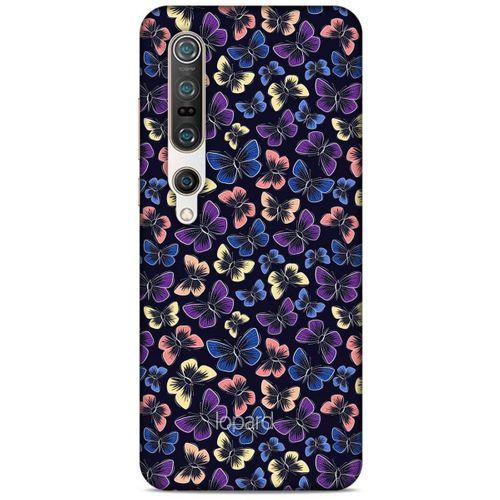 Xiaomi Mi 10 Pro Kılıf Kelebek Etkisi (20) Koruyucu Kılıf Fuşya Mavi