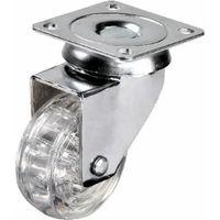 301 - 50x20 Mm Şeffaf Makaralı Tablalı Teker