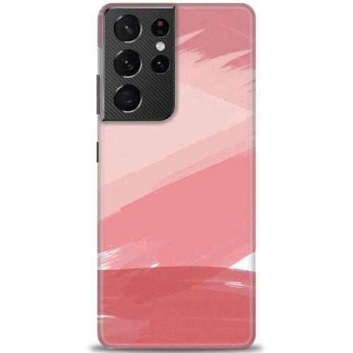 Samsung Galaxy S21 Ultra Kılıf HD Baskılı Kılıf - Pembe Palet + Tam Ekran Koruyucu