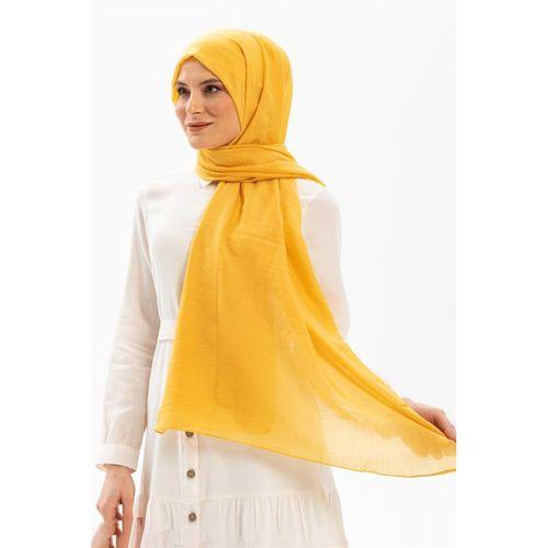 Düz Vual Kumaş Şal Hardal Hrd